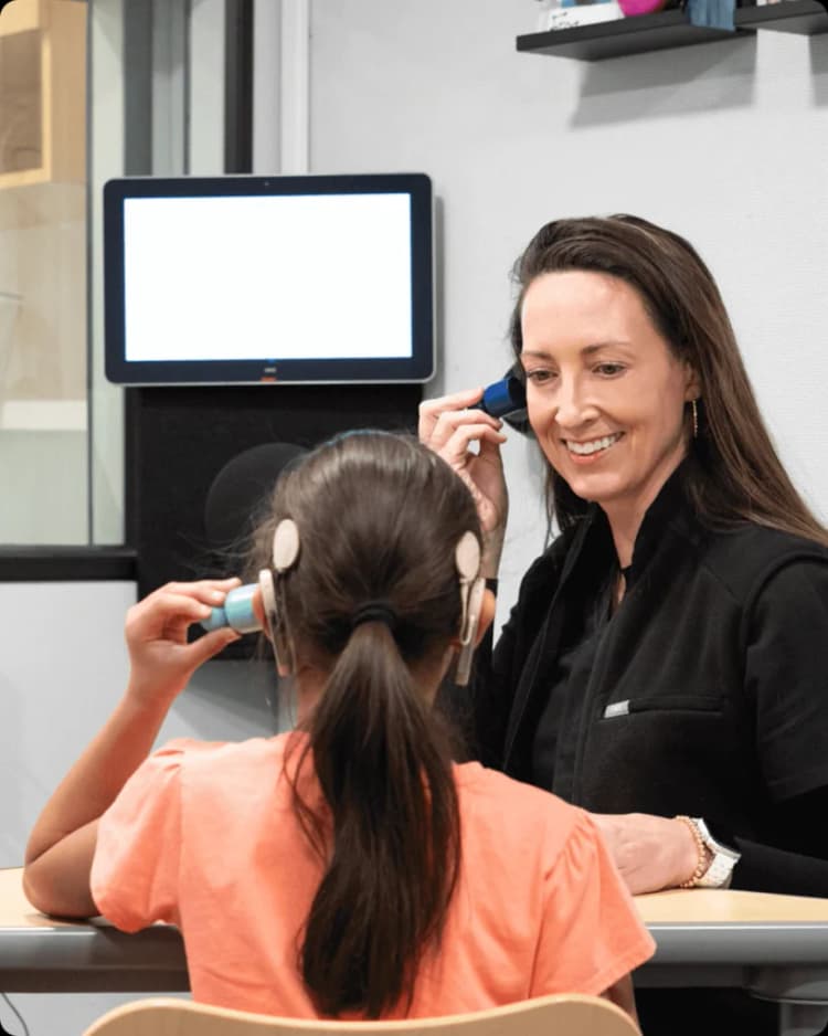 Hearing test at Texas Hearing Institute
